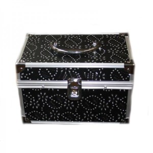 Crystal small cosmetic bag - BLACK