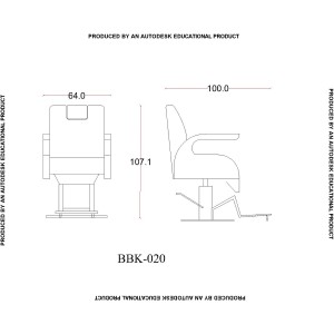 Бръснарски стол - BBK 020