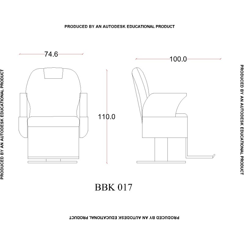 Бръснарски стол - BBK 017