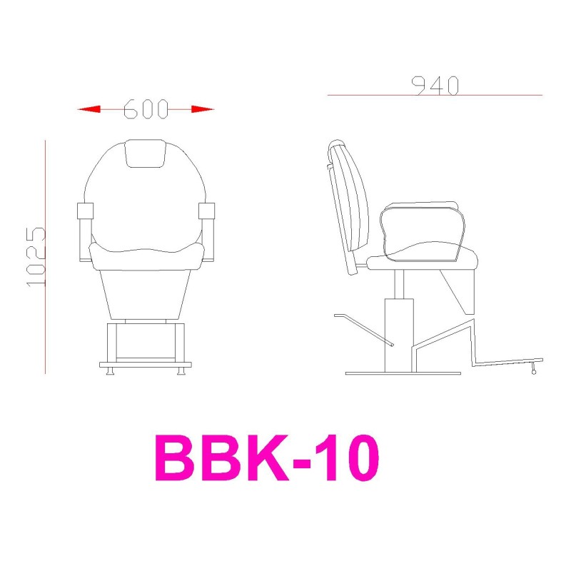 Бръснарски стол - BBK 010