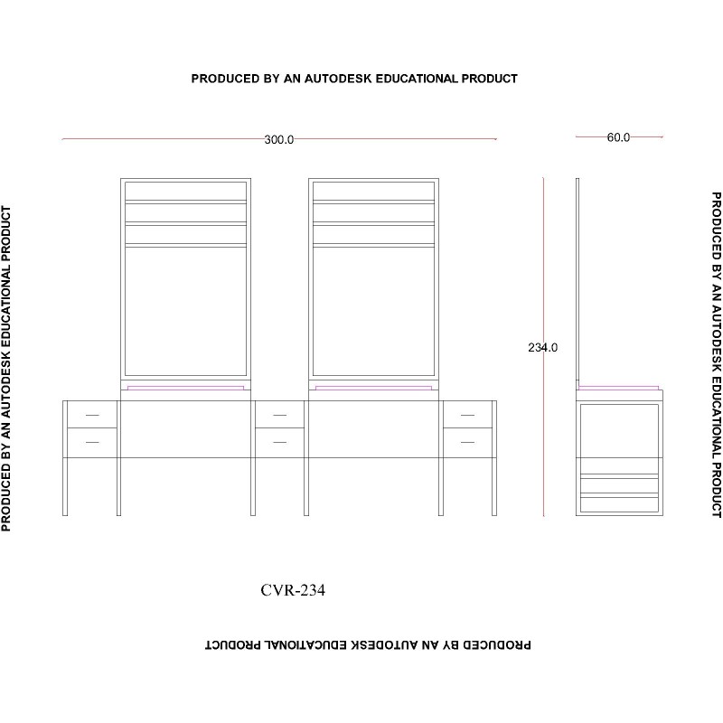 Двойно бръснарско работно място - CVR-234