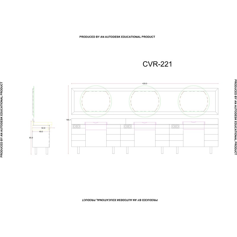 Двойно бръснарско работно място - CVR-221