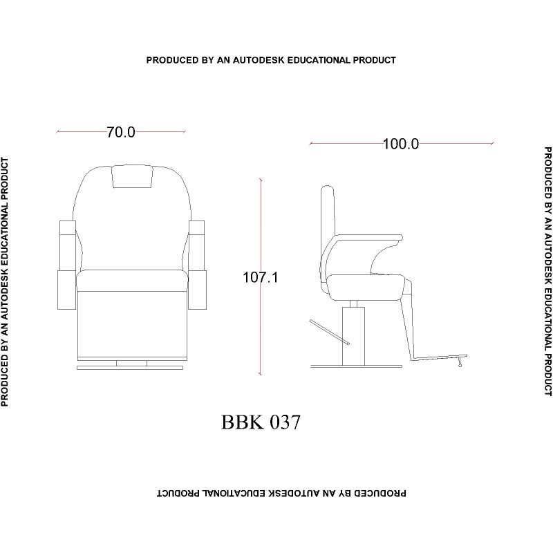Бръснарски стол - BBK 037