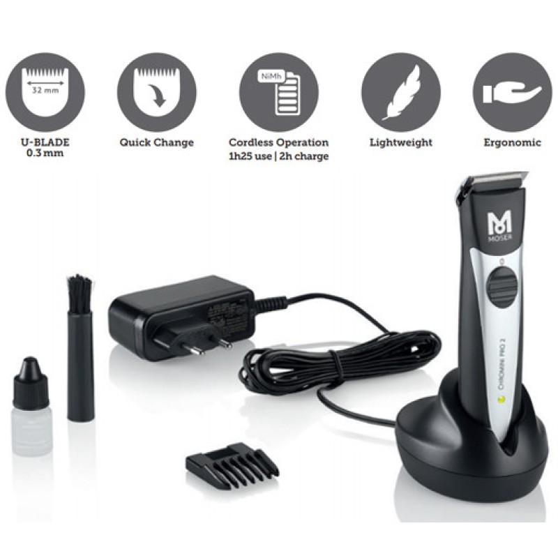 Контурна машинка за подстригване Moser ChroMini Pro 2, акумулатор