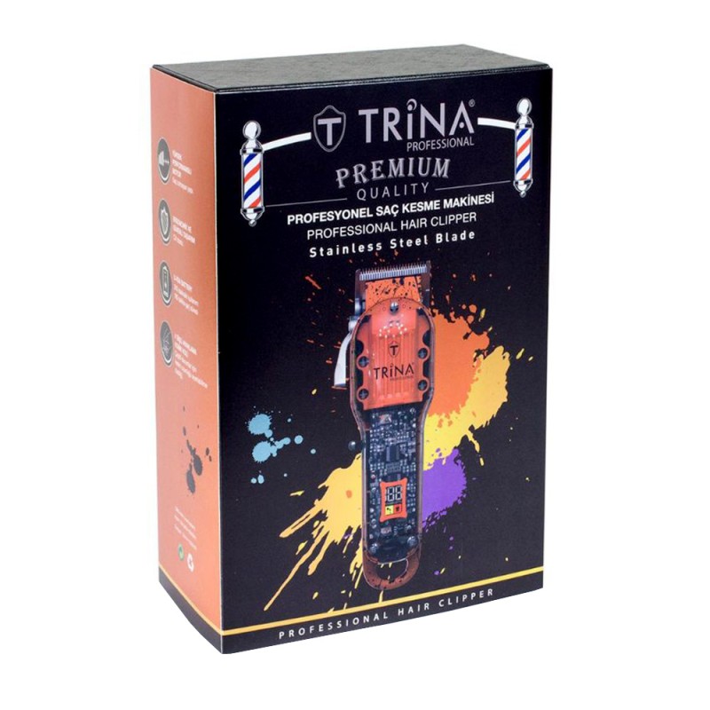 Машинка за подстригване дигитална с прозрачен корпус Trina CKS0055