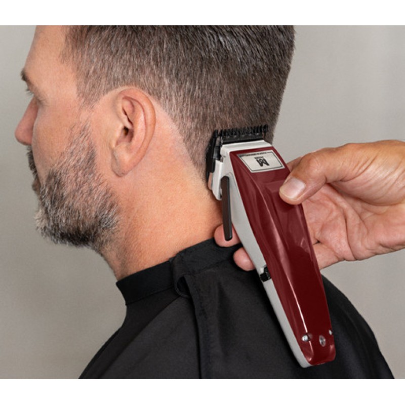 Машинка за подстригване Moser 1400 Cordless Burgundy, кабел и акумулатор