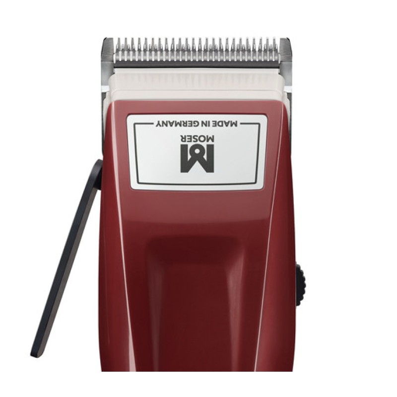 Машинка за подстригване Moser 1400 Cordless Burgundy, кабел и акумулатор