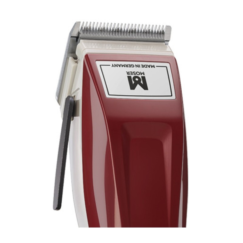 Машинка за подстригване Moser 1400 Cordless Burgundy, кабел и акумулатор