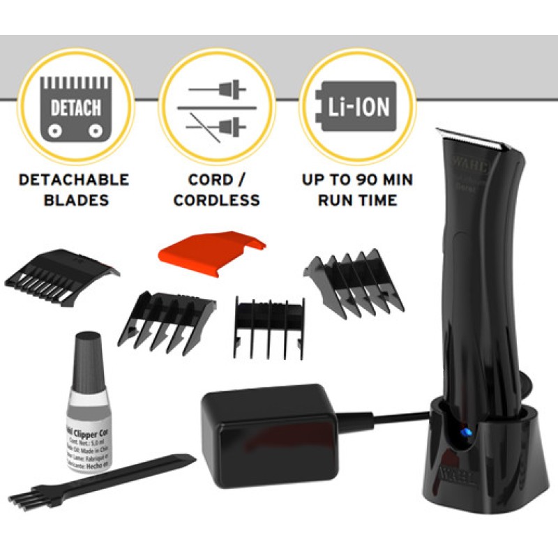 Контурна машинка за подстригване Wahl Stealth Beret Pro-Lithium, кабел и акумулатор